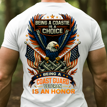 Being A Coast Guard Veteran Is an Honor USCG T-shirt - Proud Coastie U.S. Eagle Military Tee