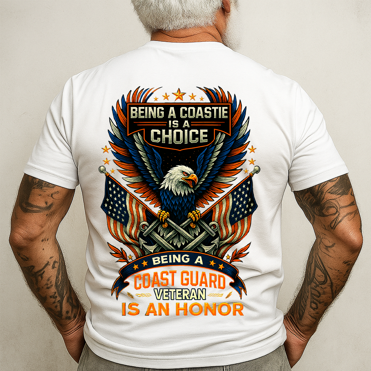 Being A Coast Guard Veteran Is an Honor USCG T-shirt - Proud Coastie U.S. Eagle Military Tee