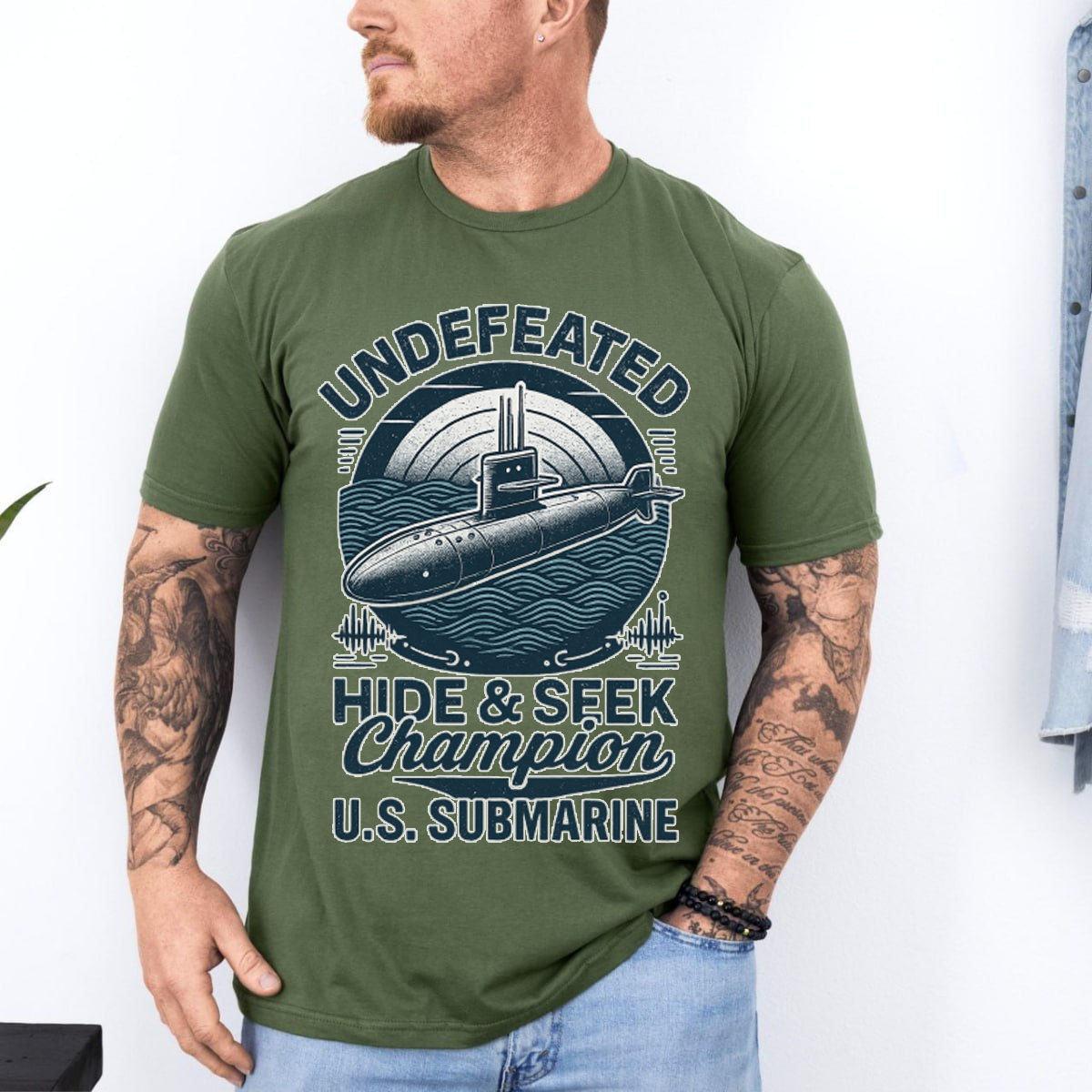 U.S. Submarine Veteran T-Shirt – Undefeated Hide & Seek Champion Navy Silent Service Shirt, Military Pride Gift