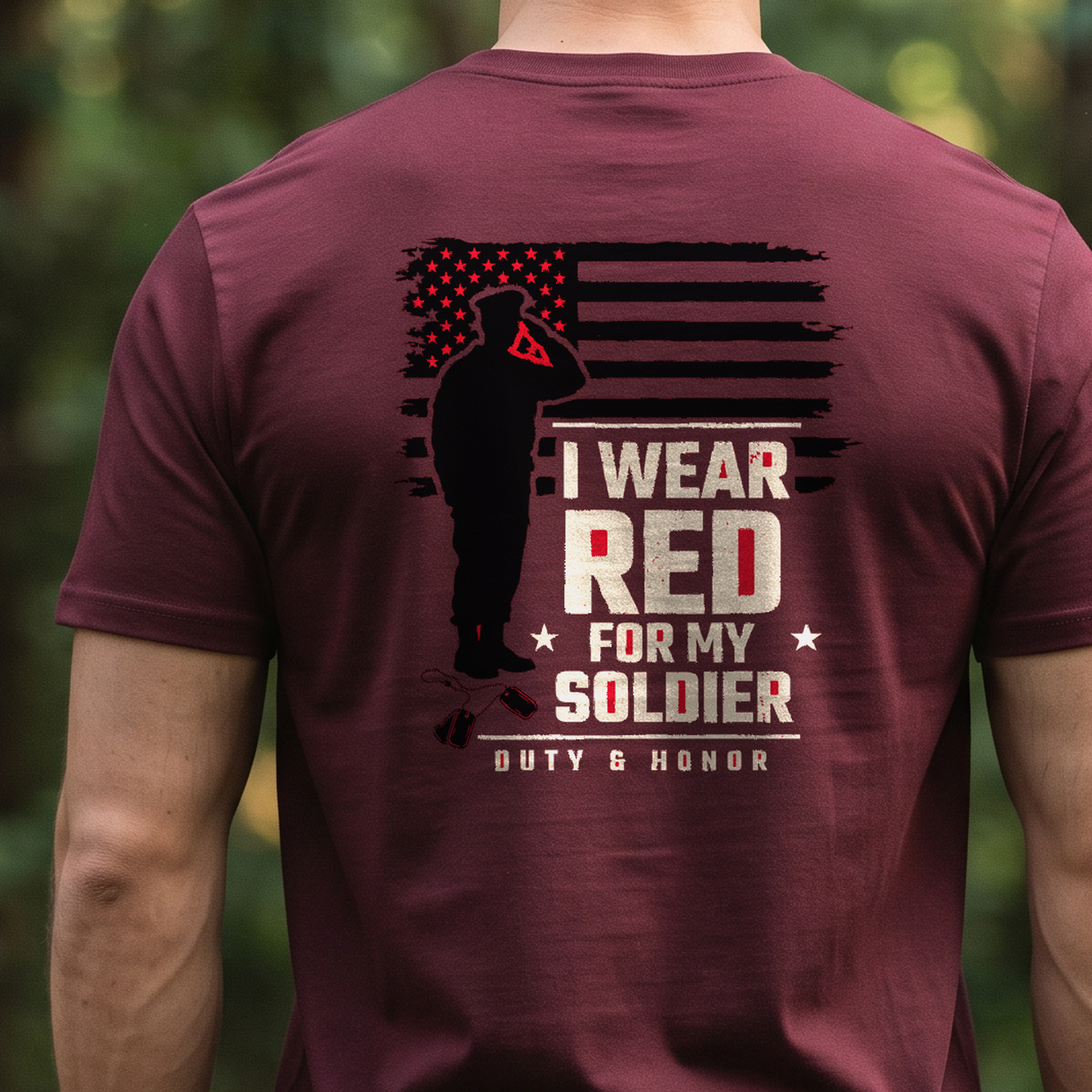 "I Wear Red For My Soldier" T-Shirt – R.E.D. Friday Remember Everyone Deployed Military Gift