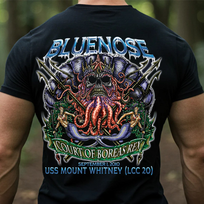 Bluenose Navy Veteran T-shirt, Sweatshirt, Hoodie – Court of Boreas Rex USS Mount Whitney (LCC 20)