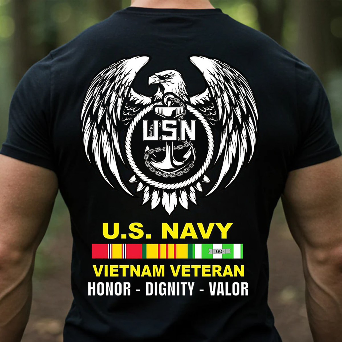 Vietnam Veteran U.S. Navy Shirt, Sweatshirt, Hoodie – American Eagle Anchor Design – Honor Valor Pride