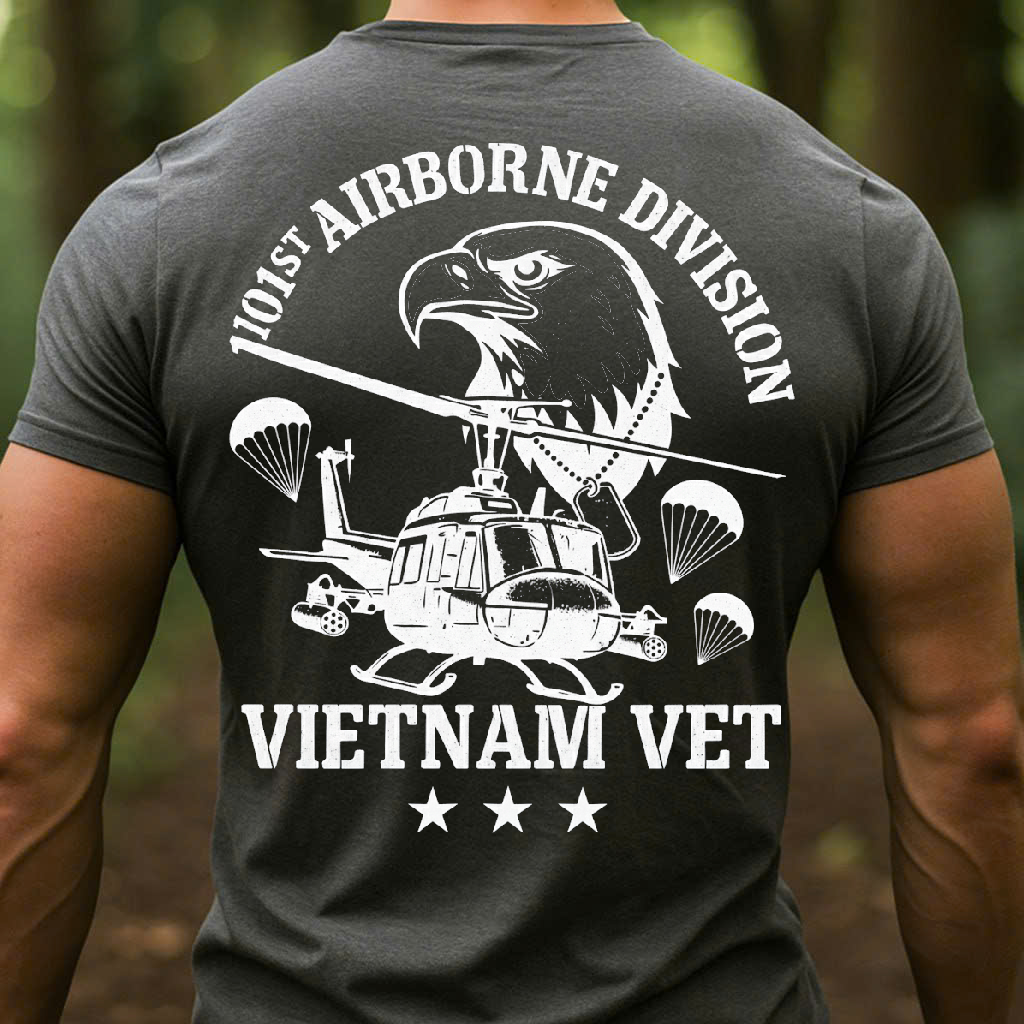 101st Airborne Division Vietnam Veteran, UH-1 Huey and Eagle Design, Gift for Veterans Day