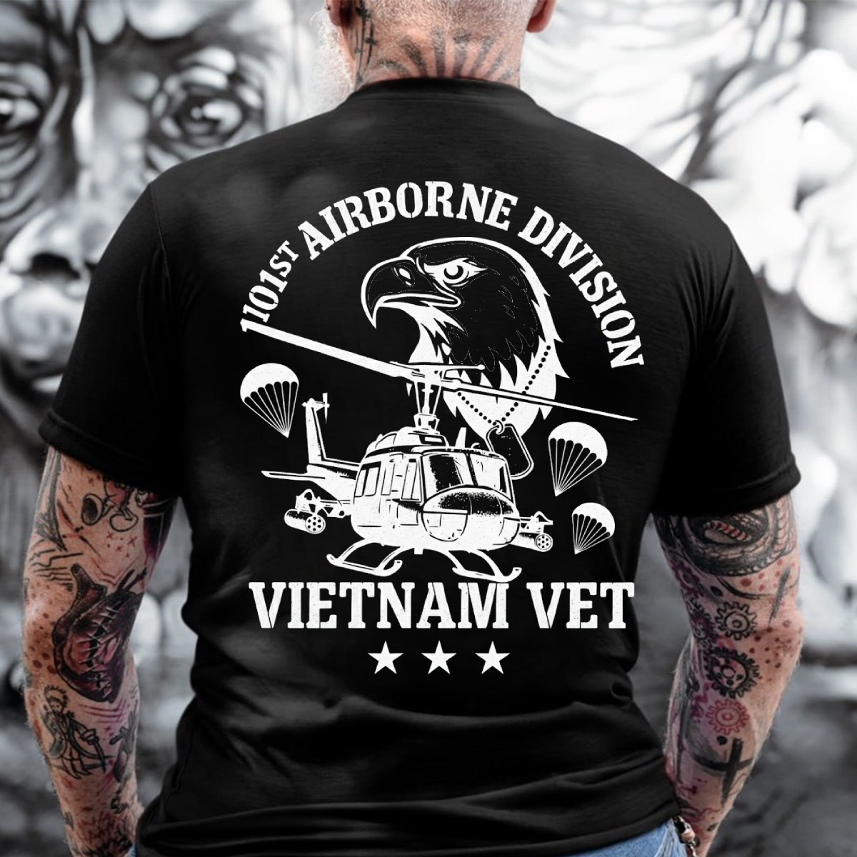 101st Airborne Division Vietnam Veteran, UH-1 Huey and Eagle Design, Gift for Veterans Day