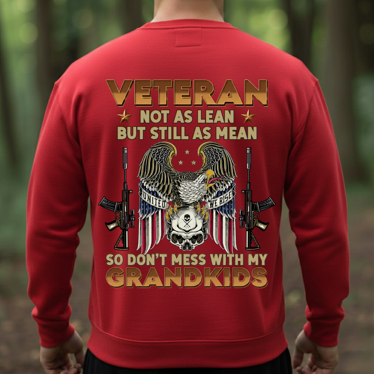 Veteran Grandpa Shirt – Don’t Mess With My Grandkids – Patriotic Family Gift Tee