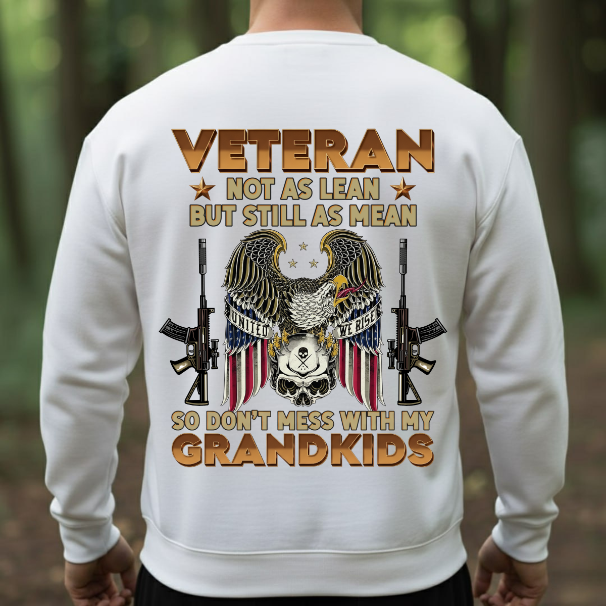 Veteran Grandpa Shirt – Don’t Mess With My Grandkids – Patriotic Family Gift Tee