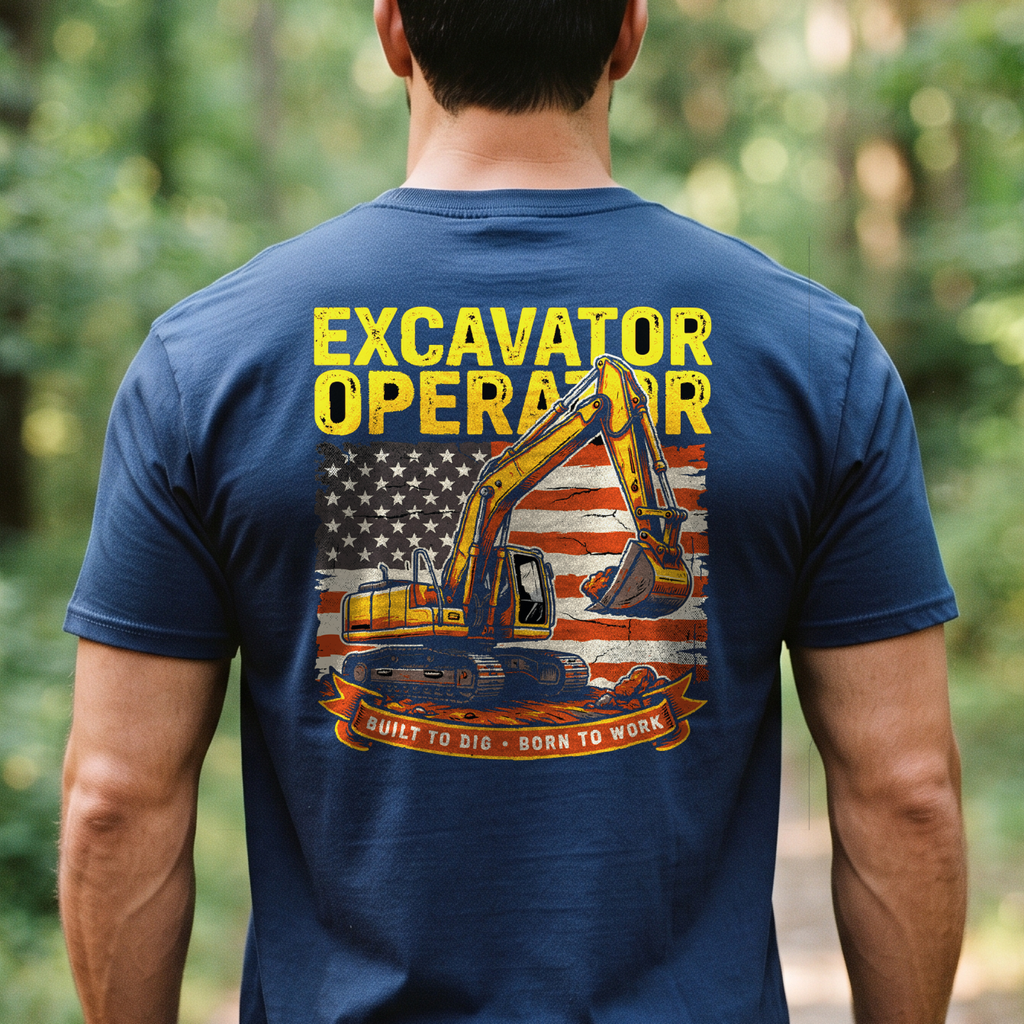 "Excavator Operator" T-Shirt – Heavy Equipment Operator Blue Collar Worker Gift