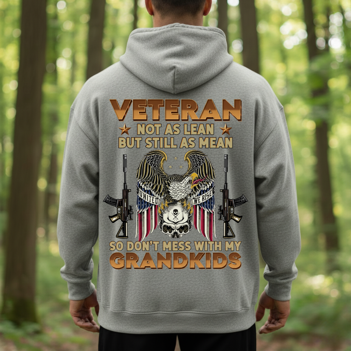 Veteran Grandpa Shirt – Don’t Mess With My Grandkids – Patriotic Family Gift Tee