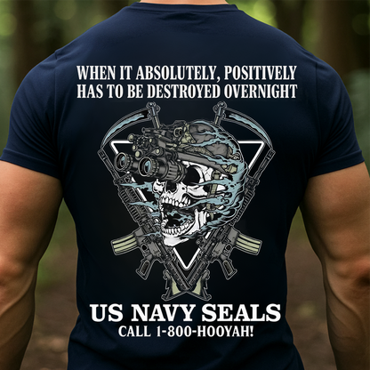 US Navy SEALs Skull Tactical T-Shirt – Special Forces Military Combat Tee, Veteran Gift