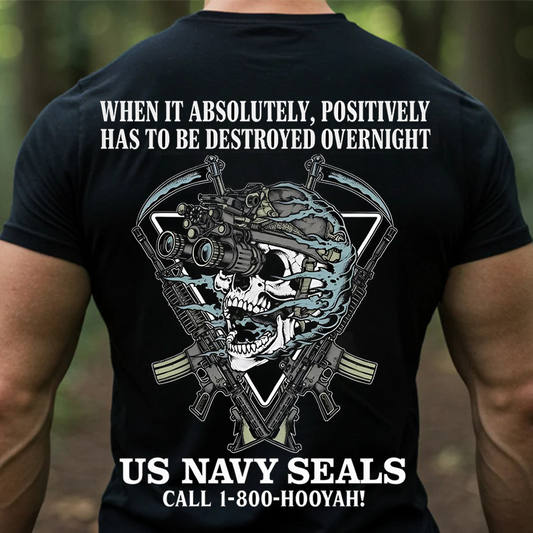US Navy SEALs Skull Tactical T-Shirt – Special Forces Military Combat Tee, Veteran Gift