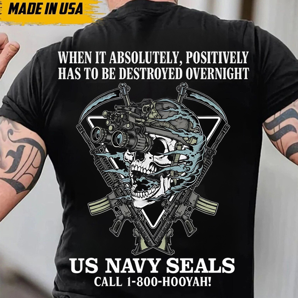 US Navy SEALs Skull Tactical T-Shirt – Special Forces Military Combat Tee, Veteran Gift