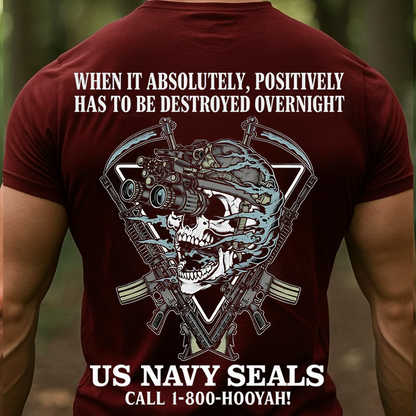 US Navy SEALs Skull Tactical T-Shirt – Special Forces Military Combat Tee, Veteran Gift