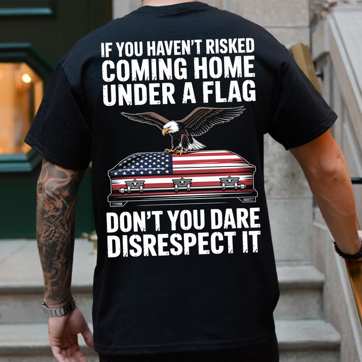 Don't You Dare Disrespect It Shirt, Veteran American Flag Tee, Fallen Soldier Memorial T-Shirt USA