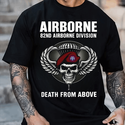 82nd Airborne Division "Death from Above" T-Shirt, Military Patriotic Apparel