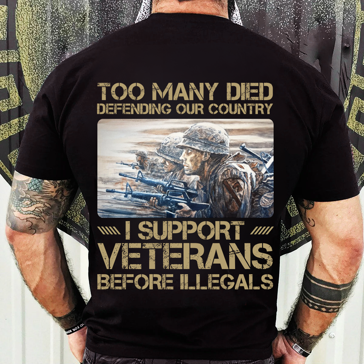 Honor Our Veterans Shirt – Too Many Died Defending Our Country Tee – Patriotic Military Support Shirt