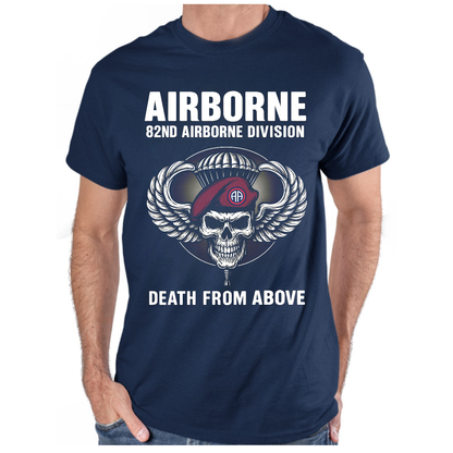 82nd Airborne Division "Death from Above" T-Shirt, Military Patriotic Apparel