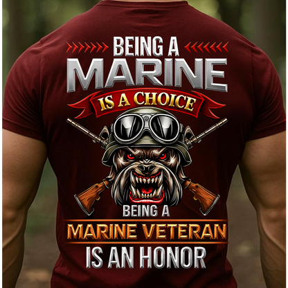 U.S.M.C Marine Veteran T-Shirt, Hoodie, Sweatshirt – Military Bulldog and Rifles Design