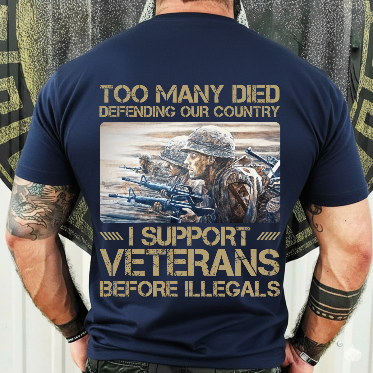 Honor Our Veterans Shirt – Too Many Died Defending Our Country Tee – Patriotic Military Support Shirt