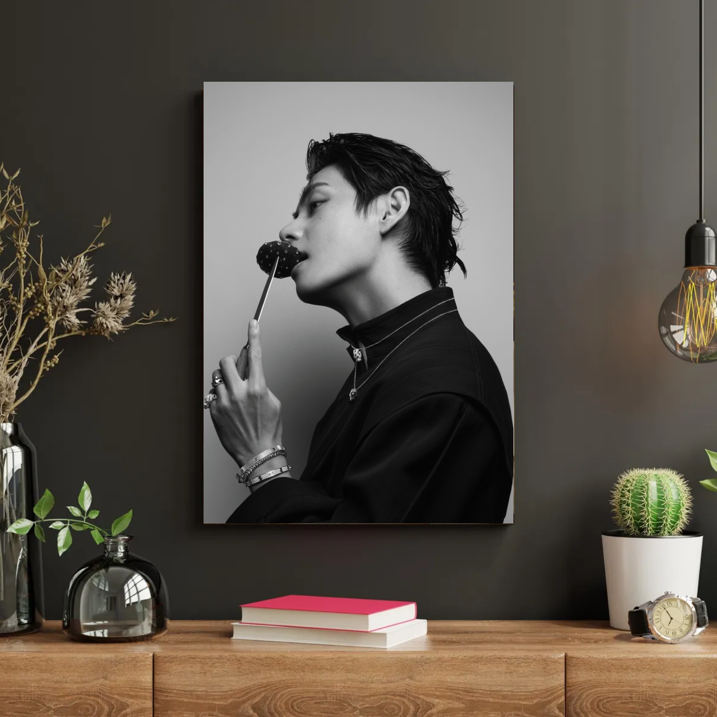 V (B.T.S) Kim Taehyung Wall Art Poster - Aesthetic Kpop Room Decor - Unframed Matte Print