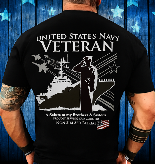 United States Navy Veteran T-Shirt – Proud Gift for Dad & Grandpa