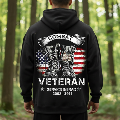 Combat Veteran Iraq 2003-2011 T-Shirt, Sweatshirt, Hoodie, Gift for Veterans Day