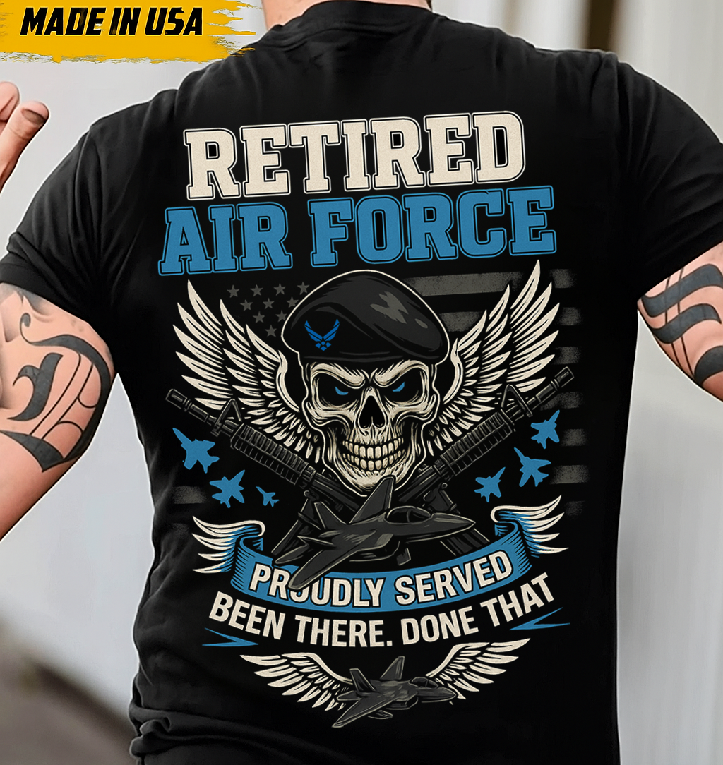 Retired Air Force T-Shirt – A Proud Gift for Dad & Grandpa Who Served