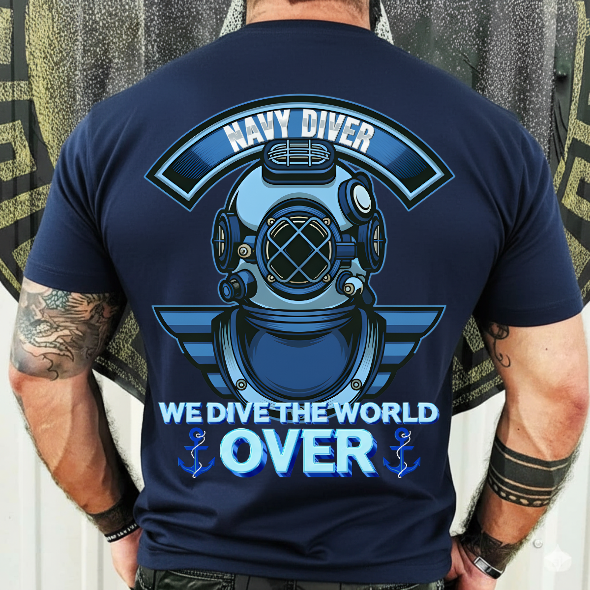 Navy Diver Shirt – We Dive The World Over – Military Veteran Gift Tee
