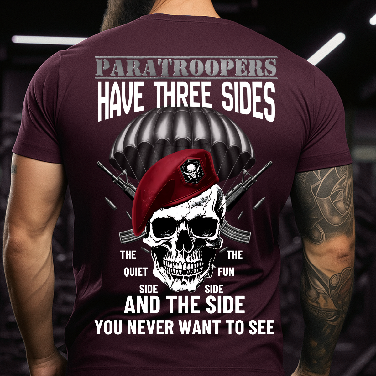 Airborne Veteran T-Shirt – The Three Sides of Paratroopers – Military Pride Tee