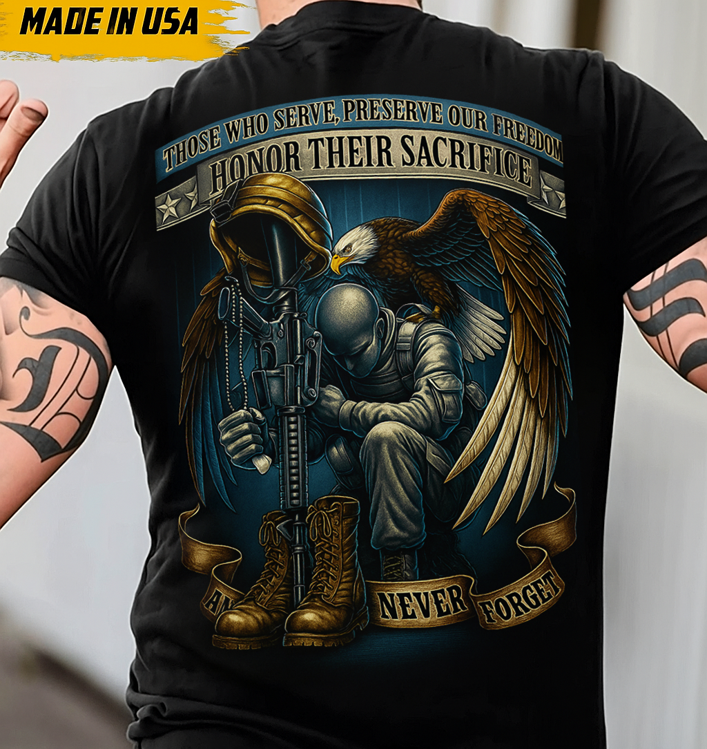 Military Tribute T-Shirt: Remember the Fallen, Preserve Freedom T-Shirt Gift For Men's