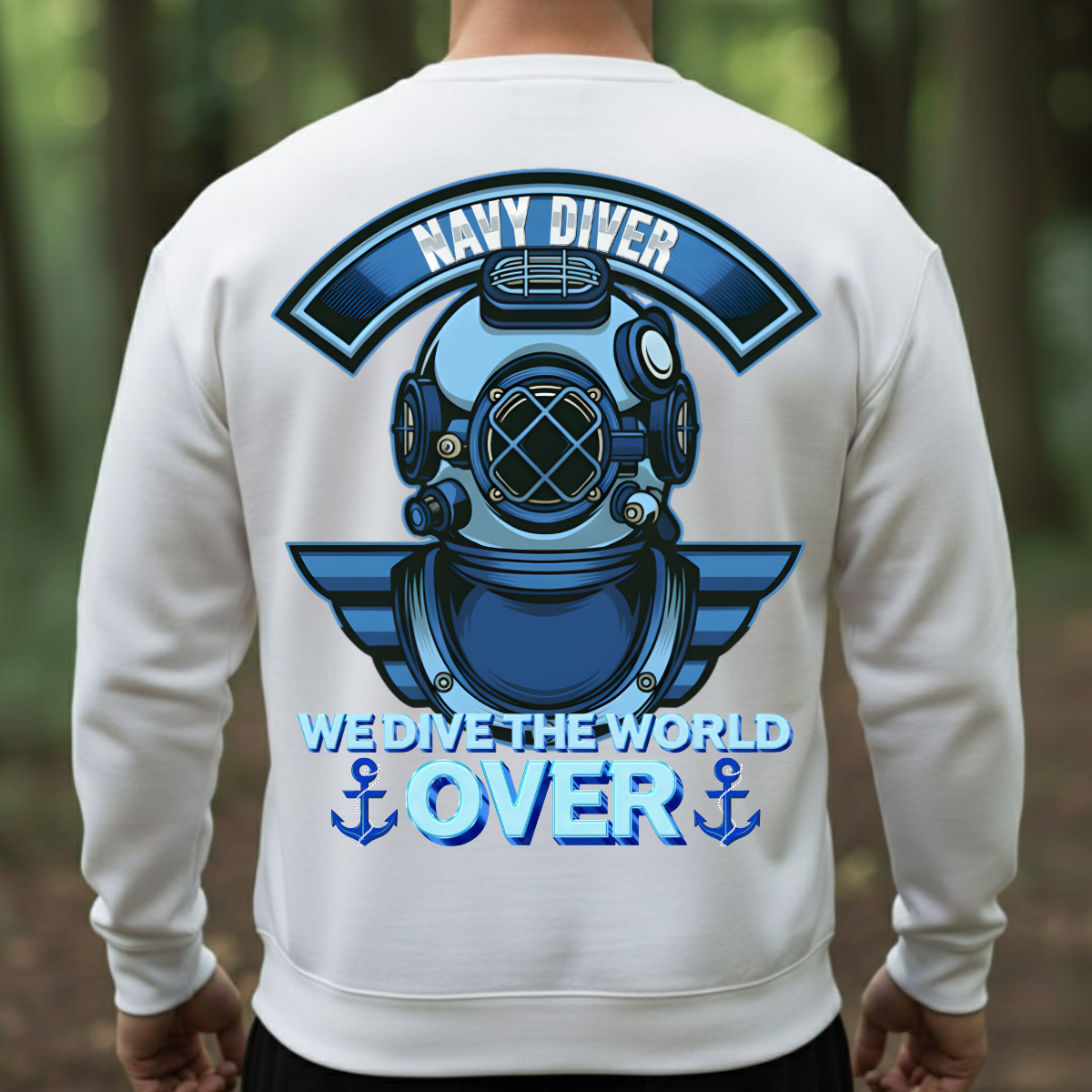 Navy Diver Shirt – We Dive The World Over – Military Veteran Gift Tee