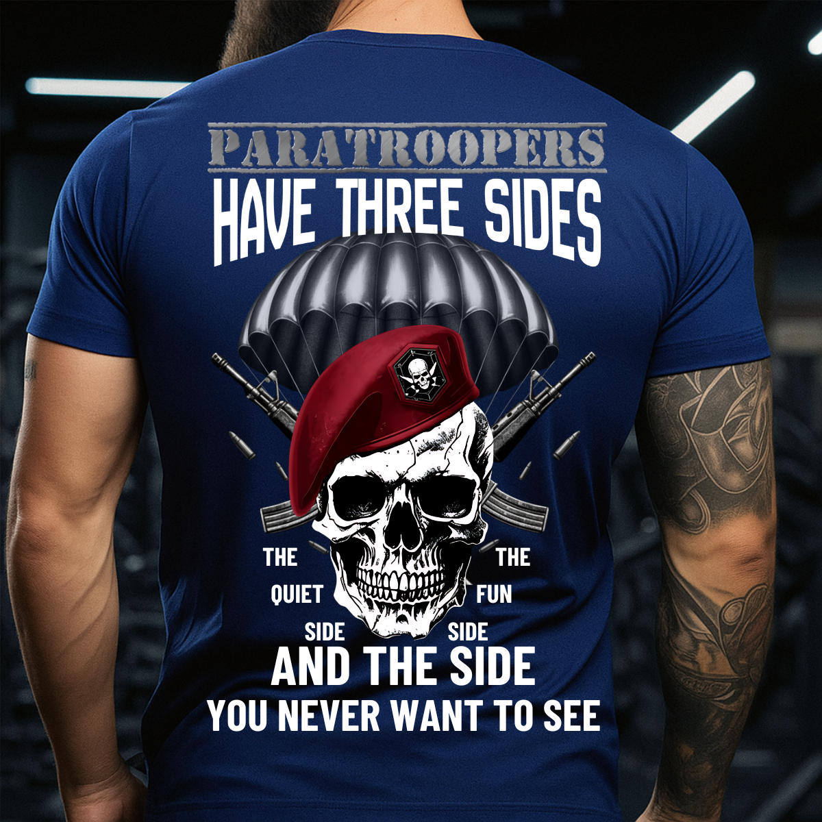 Airborne Veteran T-Shirt – The Three Sides of Paratroopers – Military Pride Tee