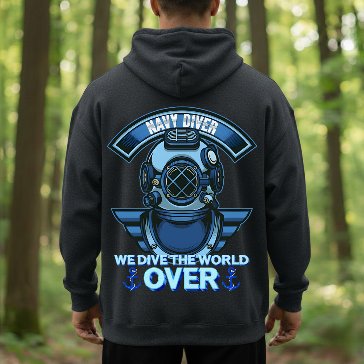 Navy Diver Shirt – We Dive The World Over – Military Veteran Gift Tee