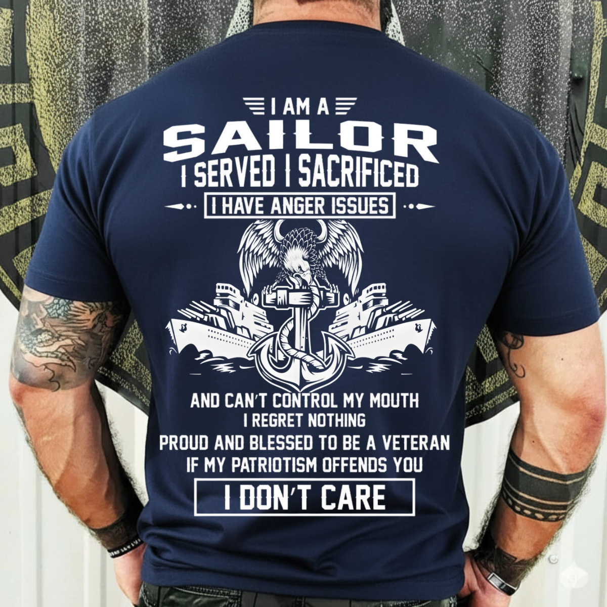 US Sailor Veteran T-Shirt, Sweatshirt, Hoodie – Serve and Sacrifice Attitude Design – American Navy Pride Apparel Gift