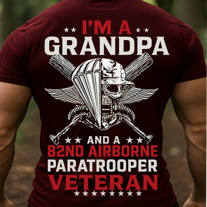 82nd Airborne Veteran Grandpa Shirt – U.S. Army Paratrooper Military T-shirt