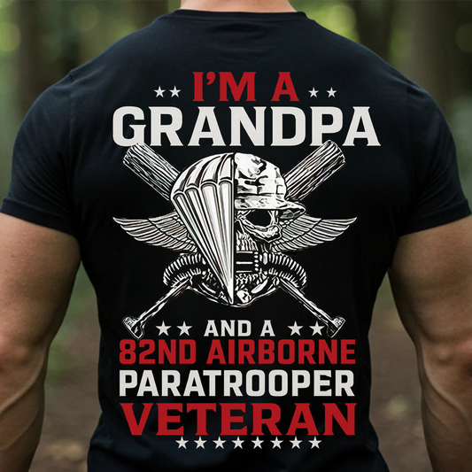 82nd Airborne Veteran Grandpa Shirt – U.S. Army Paratrooper Military T-shirt