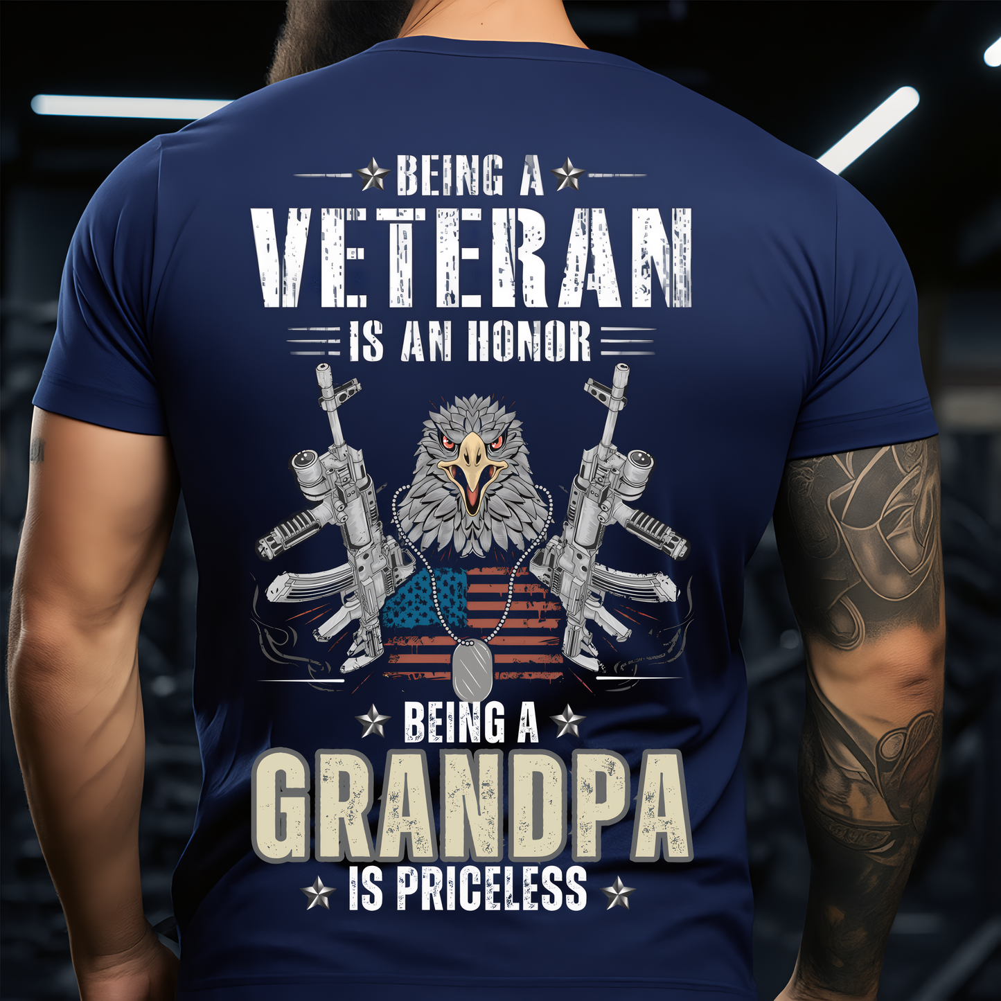 Grandpa Veteran Shirt - Being a Veteran Is an Honor T-Shirt - Military Family Tee