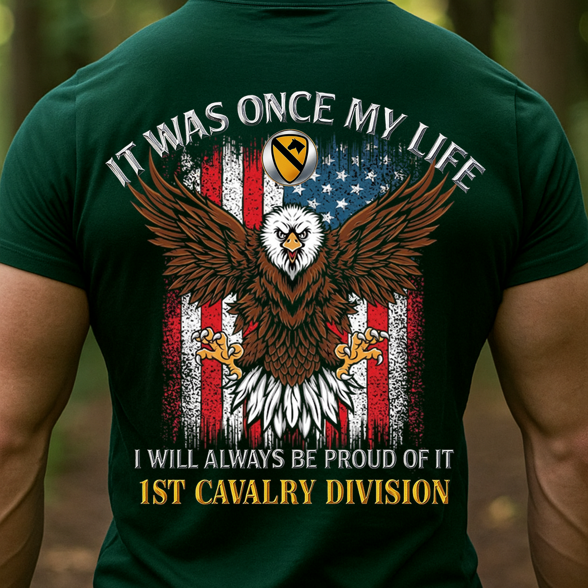 It Was Once My Life – 1st Cavalry Division Veteran Shirt, Proud U.S. Army Eagle Design-Gift for veteran