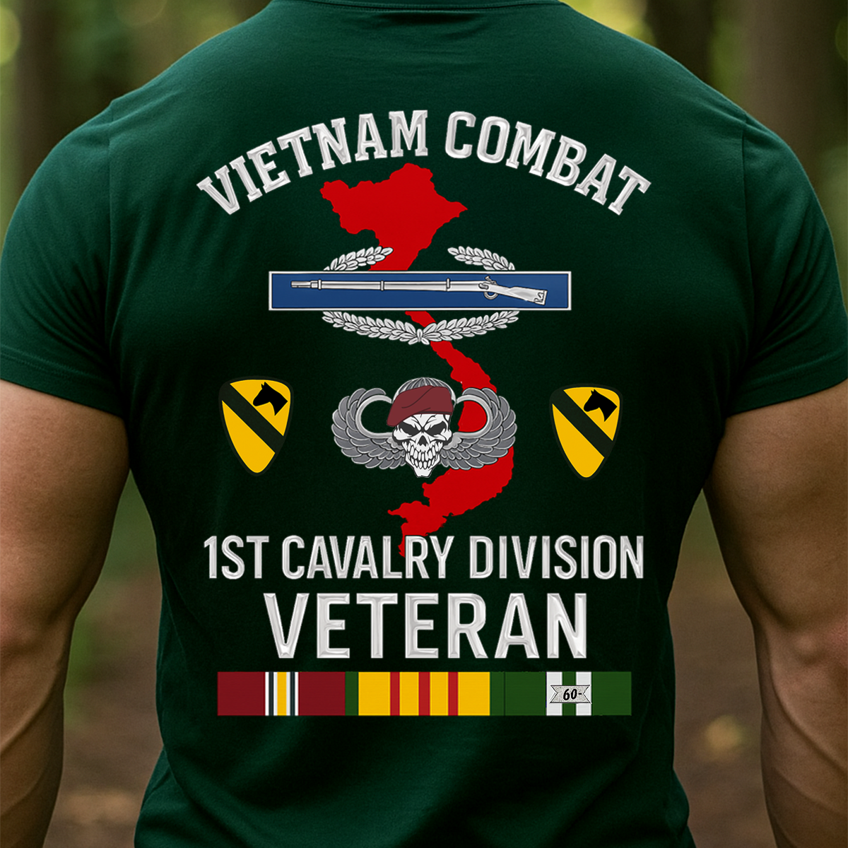 Vietnam Combat 1st Cavalry Division Veteran T-Shirt – U.S. Army Vietnam War Veteran Gift