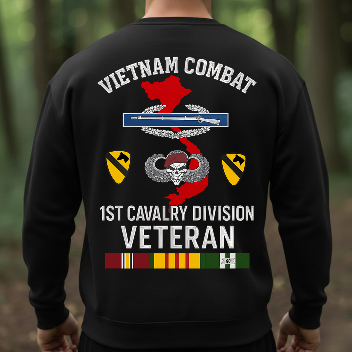 Vietnam Combat 1st Cavalry Division Veteran T-Shirt – U.S. Army Vietnam War Veteran Gift