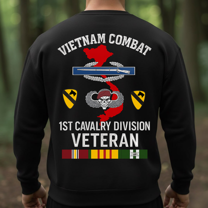 Vietnam Combat 1st Cavalry Division Veteran T-Shirt – U.S. Army Vietnam War Veteran Gift