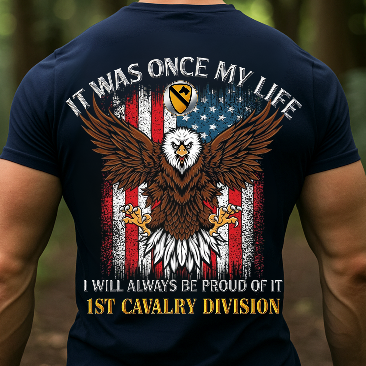 It Was Once My Life – 1st Cavalry Division Veteran Shirt, Proud U.S. Army Eagle Design-Gift for veteran