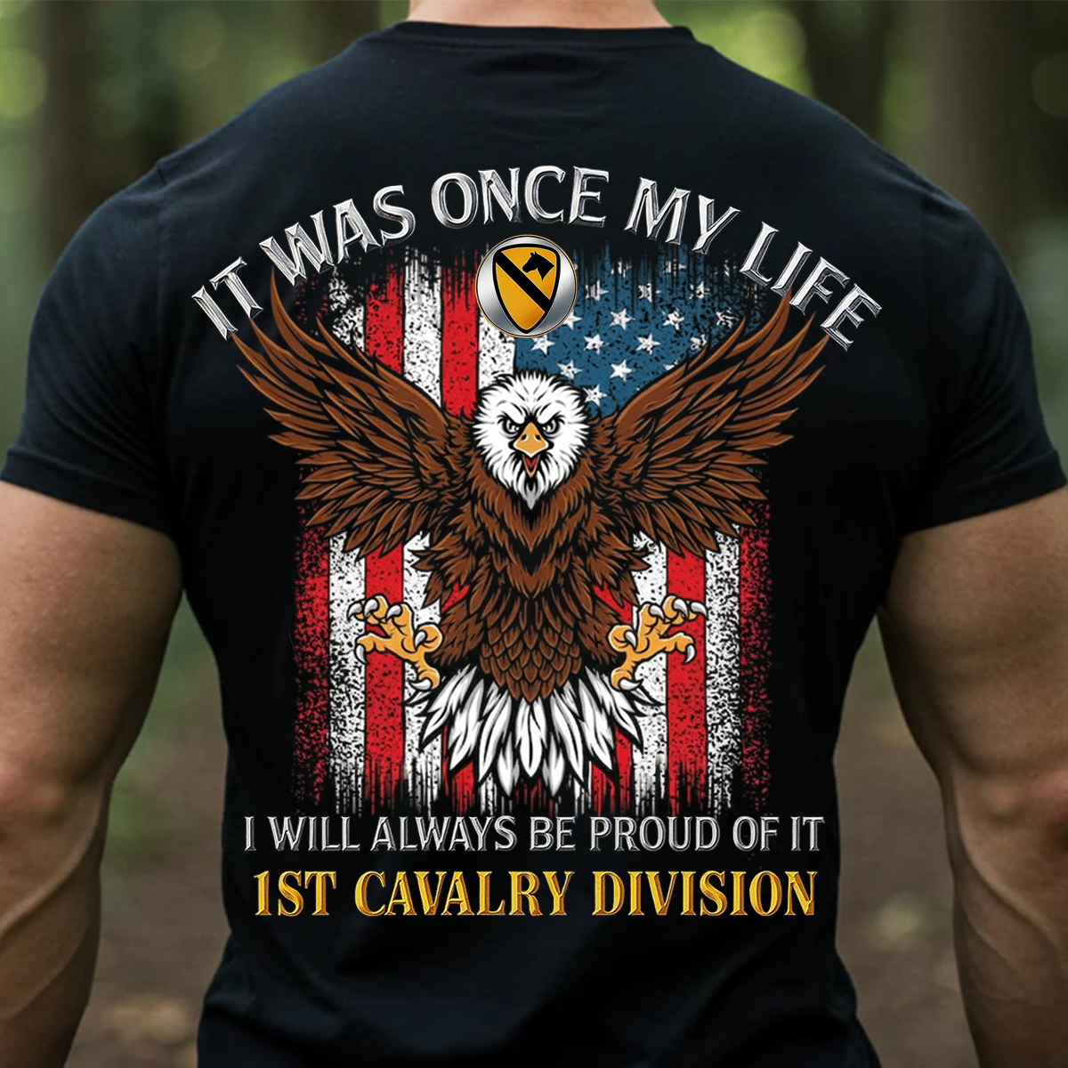It Was Once My Life – 1st Cavalry Division Veteran Shirt, Proud U.S. Army Eagle Design-Gift for veteran
