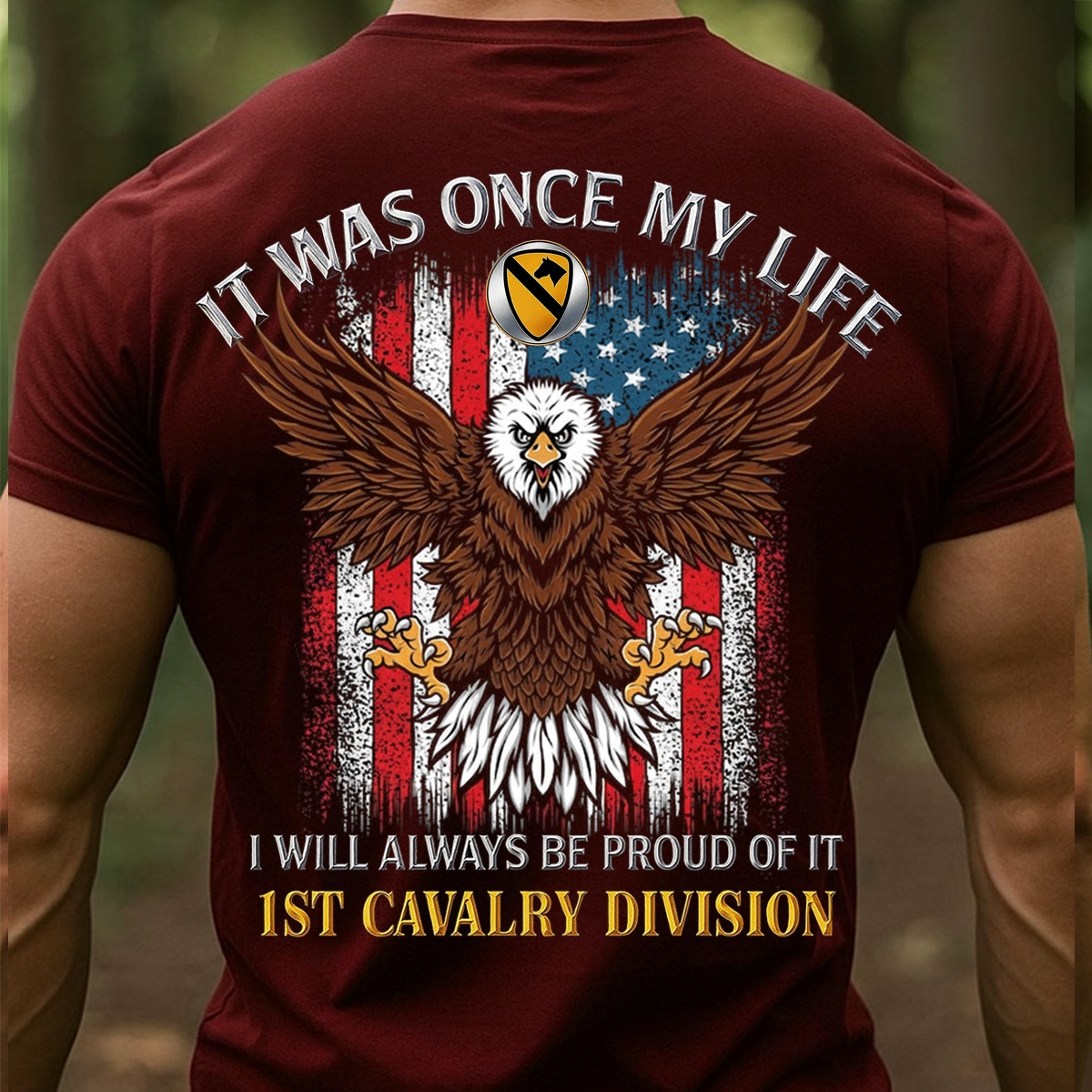 It Was Once My Life – 1st Cavalry Division Veteran Shirt, Proud U.S. Army Eagle Design-Gift for veteran