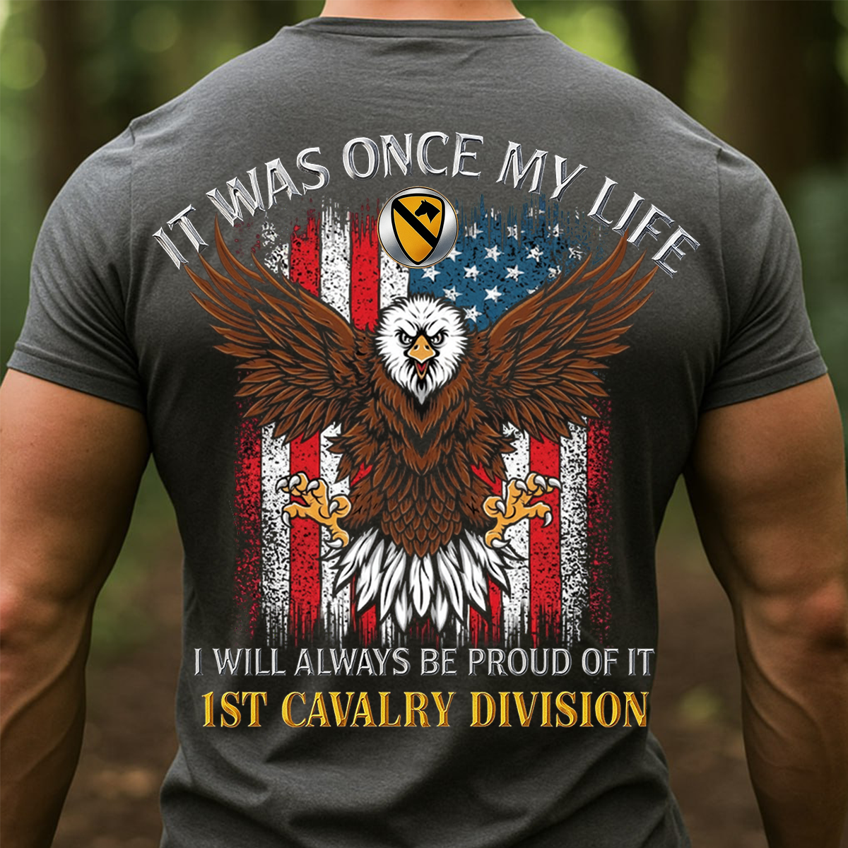 It Was Once My Life – 1st Cavalry Division Veteran Shirt, Proud U.S. Army Eagle Design-Gift for veteran