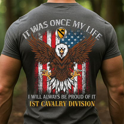 It Was Once My Life – 1st Cavalry Division Veteran Shirt, Proud U.S. Army Eagle Design-Gift for veteran