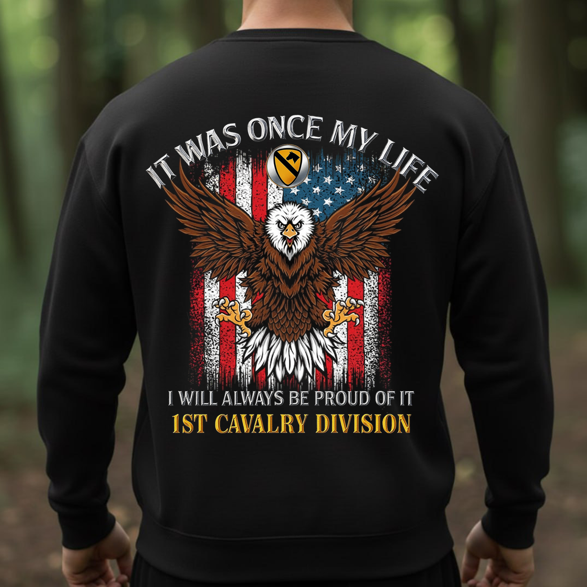 It Was Once My Life – 1st Cavalry Division Veteran Shirt, Proud U.S. Army Eagle Design-Gift for veteran