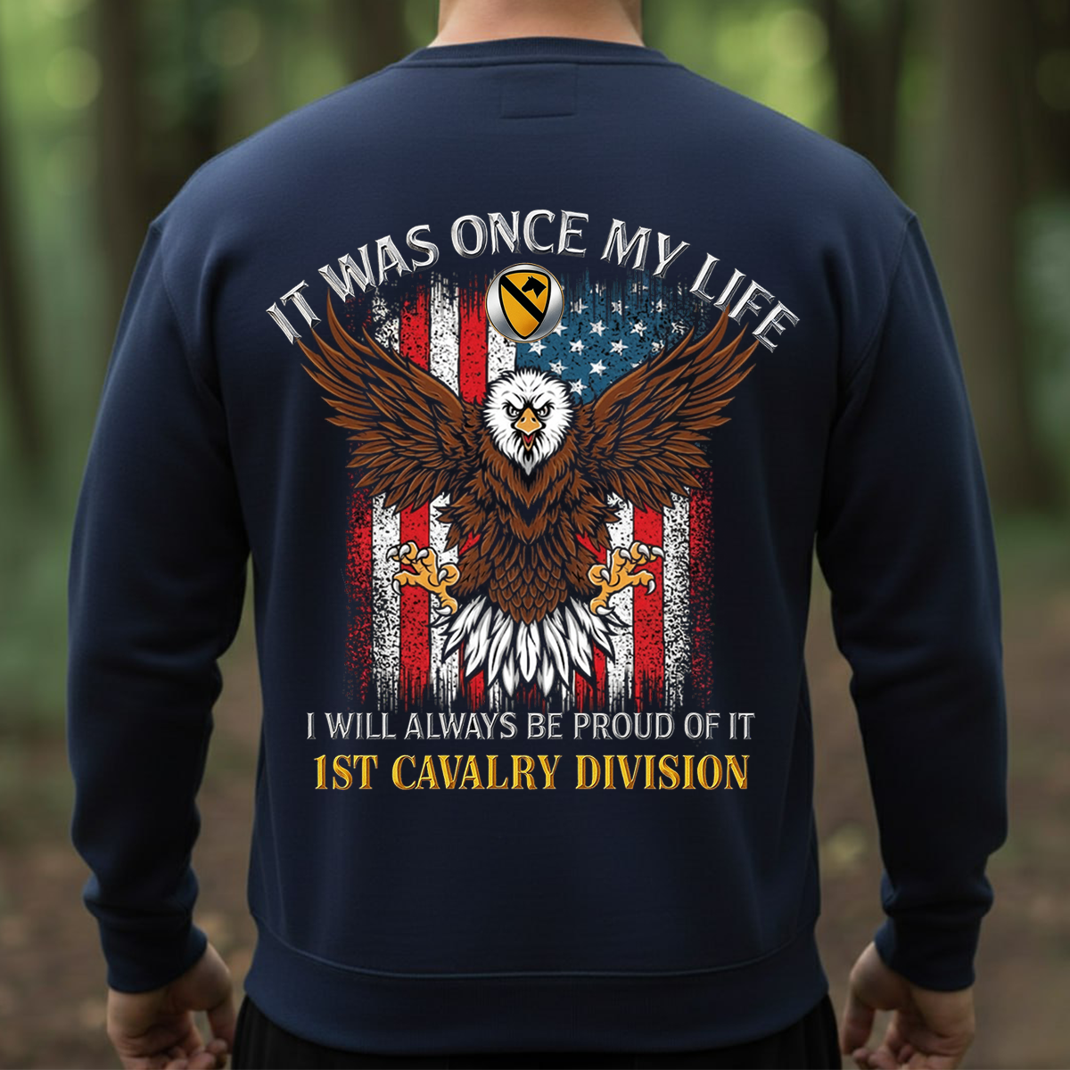 It Was Once My Life – 1st Cavalry Division Veteran Shirt, Proud U.S. Army Eagle Design-Gift for veteran