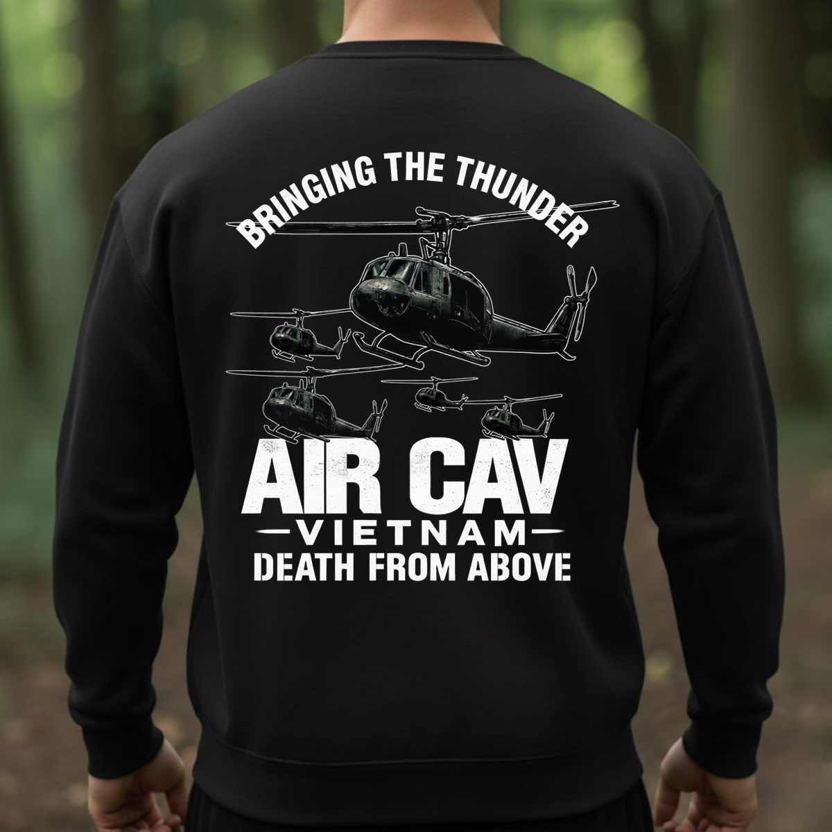 Air Cav Vietnam Veteran Shirt – Bringing the Thunder, Death From Above Helicopter Tee