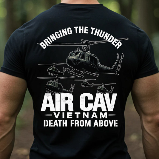 Air Cav Vietnam Veteran Shirt – Bringing the Thunder, Death From Above Helicopter Tee