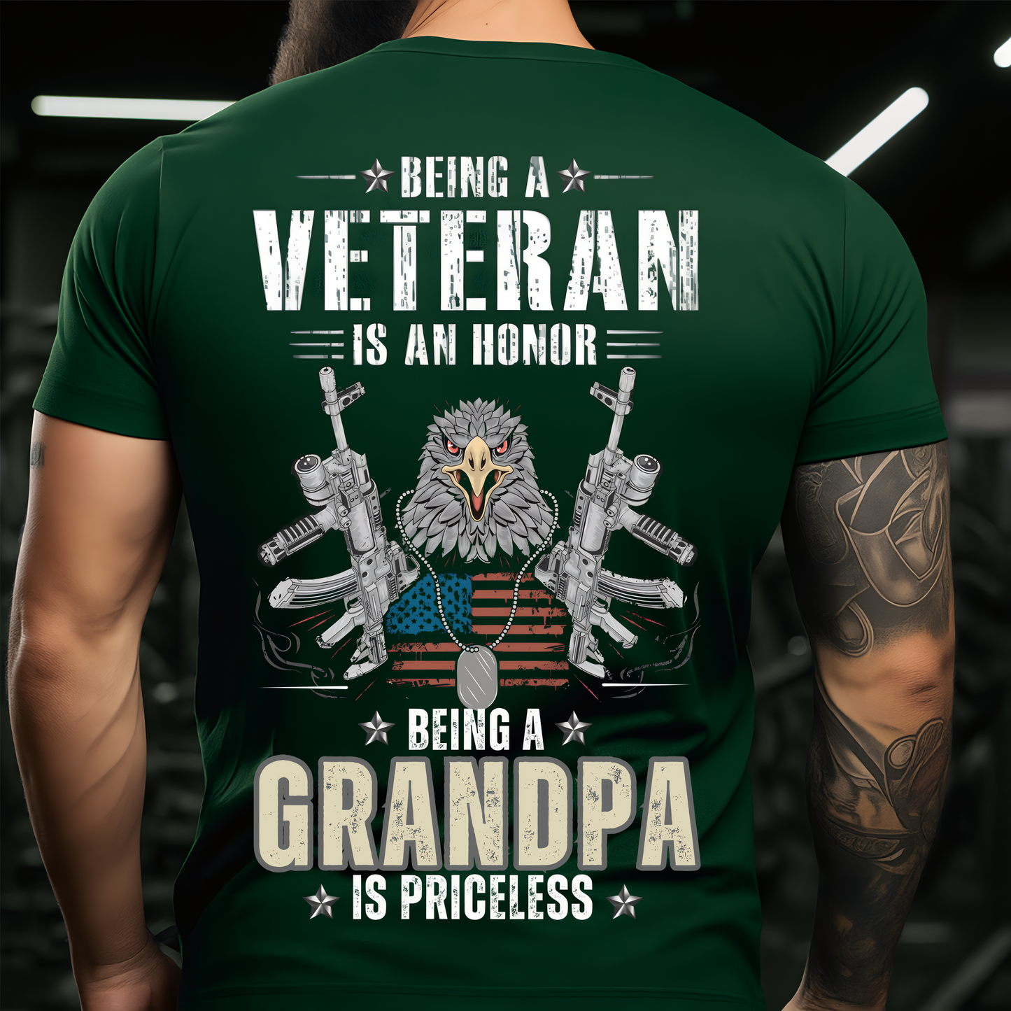 Grandpa Veteran Shirt - Being a Veteran Is an Honor T-Shirt - Military Family Tee